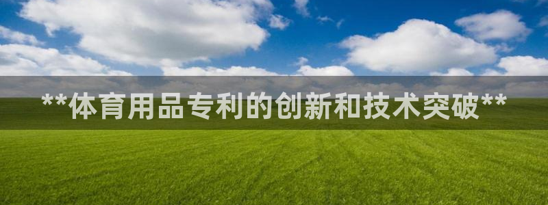 欧陆娱乐登录测速网站：**体育用品专利的创新和技术突