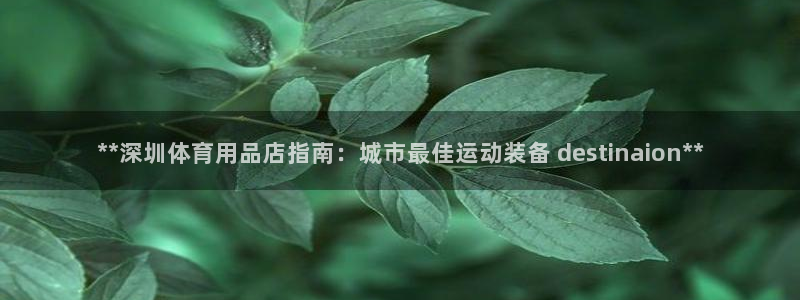 欧陆娱乐怎么注册帐号登录：**深圳体育用品店指南：城