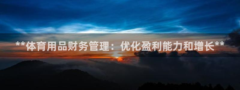 欧陆娱乐注册链接怎么弄的：**体育用品财务管理：优化