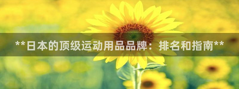 欧陆娱乐平台咋样啊赚钱：**日本的顶级运动用品品牌：